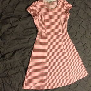 White & red modest dress